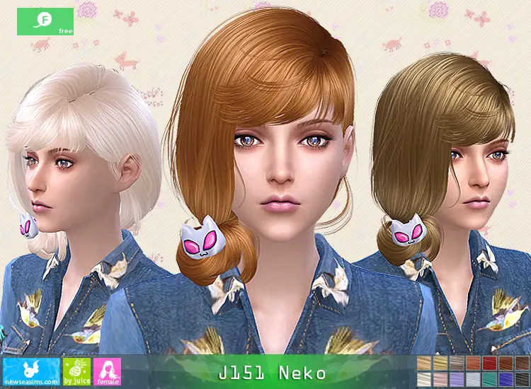 Игра волосы. Newsea SIMS 4. Неко прически симс 4. Newsea Pinocchio. Hototogisu hair.