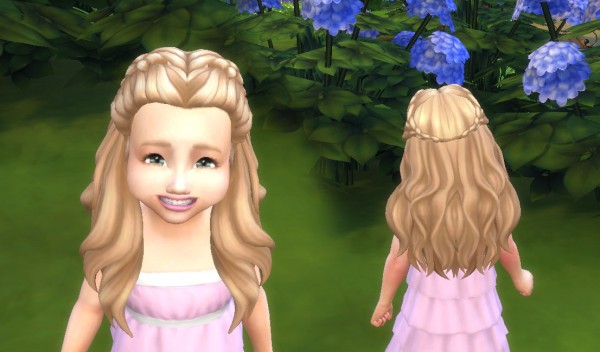 Mystufforigin: Creative Braids for Toddlers for Sims 4