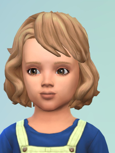 Birksches sims blog: Wavy Hair with Bangs for Sims 4
