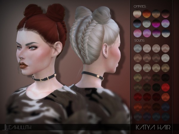 The Sims Resource: Katya Hair by LeahLillith for Sims 4