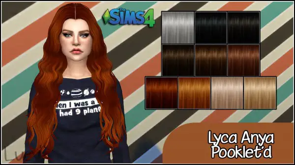Mertiuza: Lyca Anya hair retextured for Sims 4