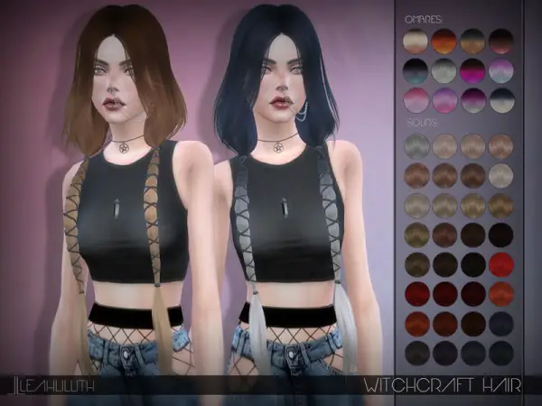 The Sims Resource: Witchcraft Hair by LeahLillith for Sims 4