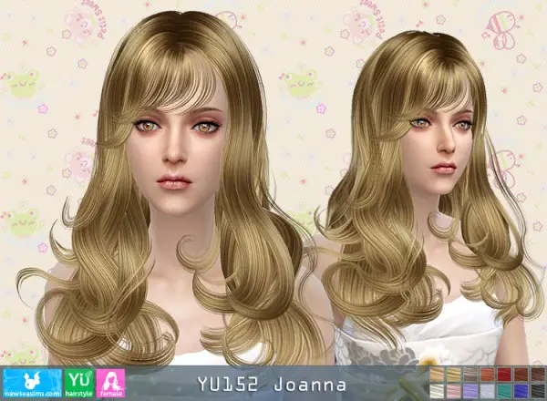 NewSea: YU 152 Joanna hair for Sims 4