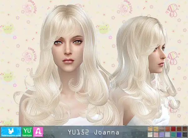 NewSea: YU 152 Joanna hair for Sims 4