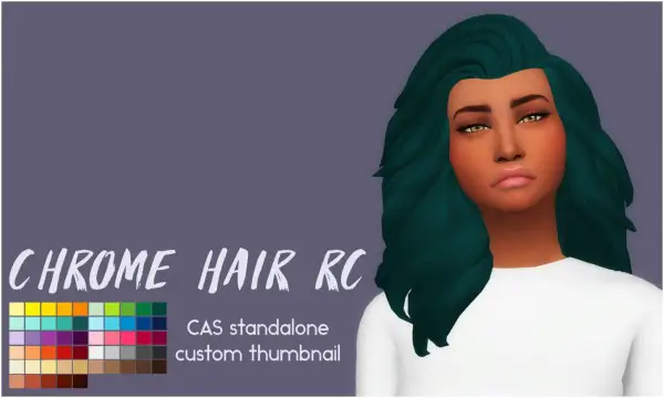 Simsworkshop: Chrome Hair retextured by Sympxls for Sims 4