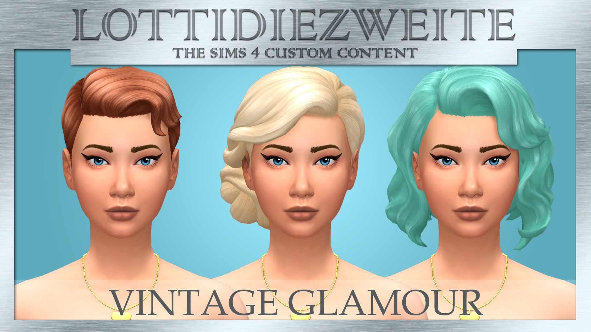 Simsworkshop: Vintage Glamour hair recolours by 