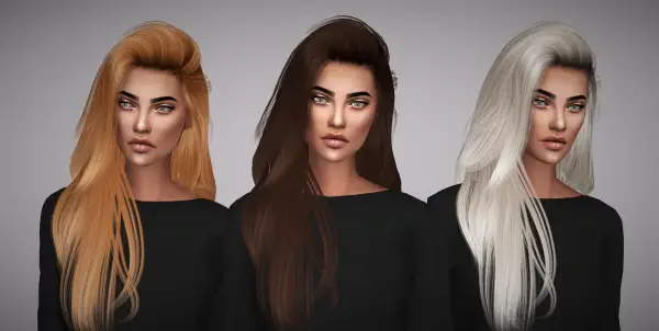 Sims 4 Hairs ~ Aveline Sims: Hallow`s Raon 36 hair retextured