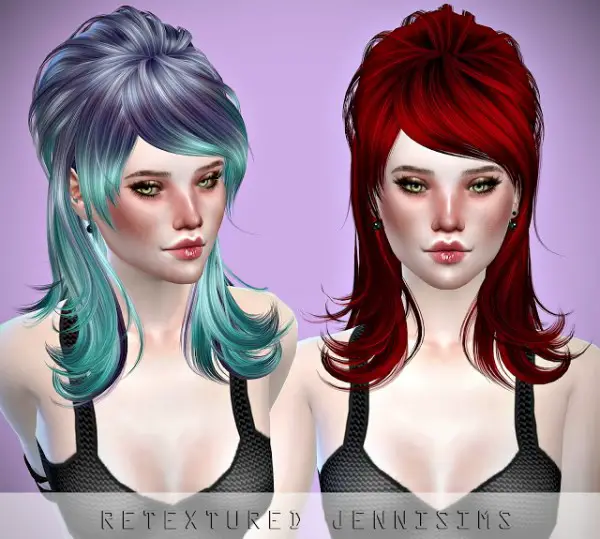 Jenni Sims: Newsea`s Postcard Hair retextured for Sims 4
