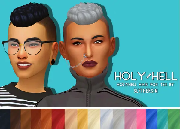 Slythersim: Holy/Hell Hair for Sims 4