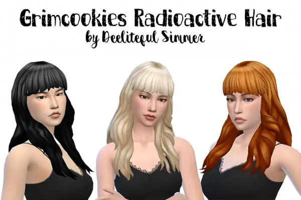 Deelitefulsimmer: Grimcookie`s​ Radioactive hair retextured for Sims 4