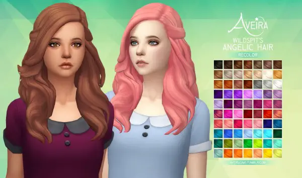 Aveira Sims 4: Wildspit’s Angelic Hair Recolor for Sims 4