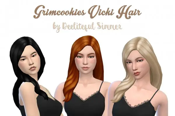 Deelitefulsimmer: Grimcookie`s gorgeous hair retextured for Sims 4