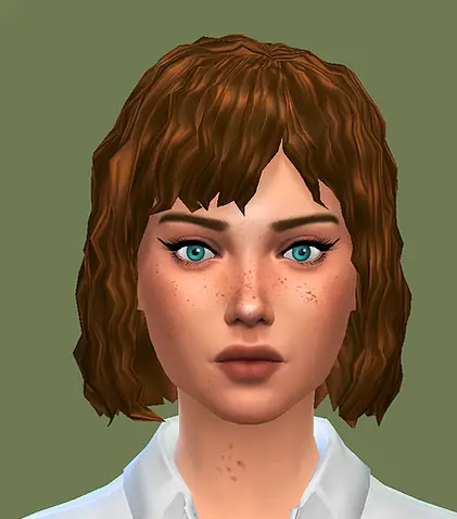 Choco Sims: Curly bob hair for Sims 4