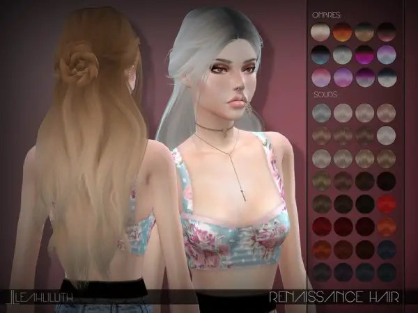 The Sims Resource: Renaissance Hair by LeahLillith for Sims 4