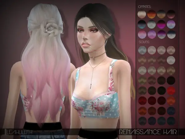 The Sims Resource: Renaissance Hair by LeahLillith for Sims 4