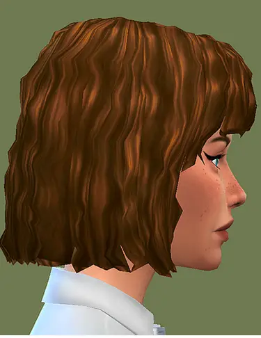 Choco Sims: Curly bob hair for Sims 4