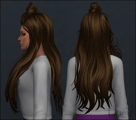 Mertiuza: Lyca Mandy hair retextured for Sims 4
