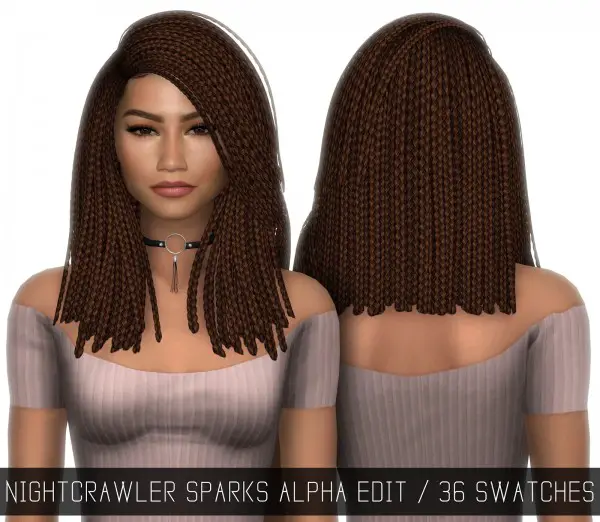 Simpliciaty: Nightcrawler`s Sparks Hair retextured for Sims 4