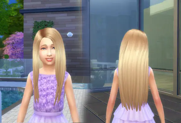 Mystufforigin: Emilia Hair for Girls for Sims 4