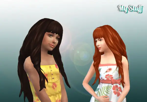 Mystufforigin: Emma Hairstyle for Girls for Sims 4
