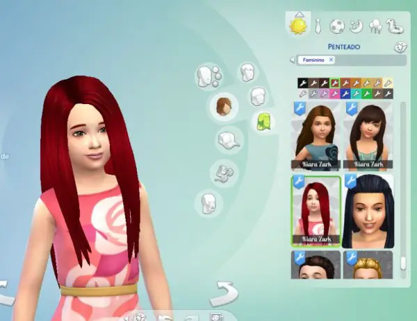 Mystufforigin: Emilia Hair for Girls for Sims 4