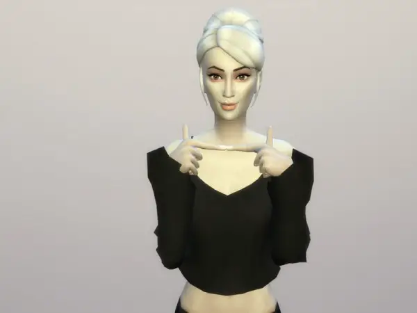 The Sims Resource: White Hair 9 Recolor by filo4000 for Sims 4
