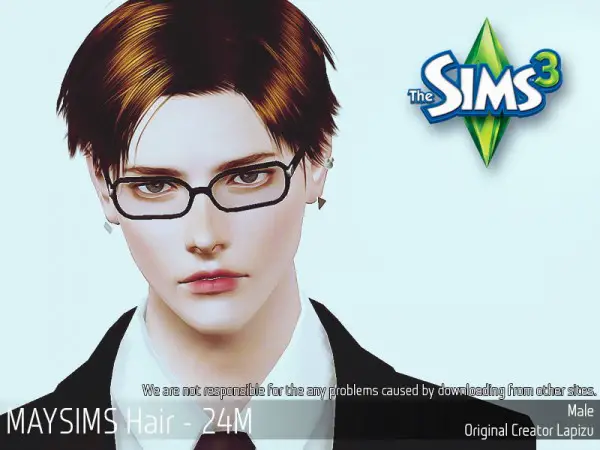 MAY Sims: May 24M hair retextured for Sims 4