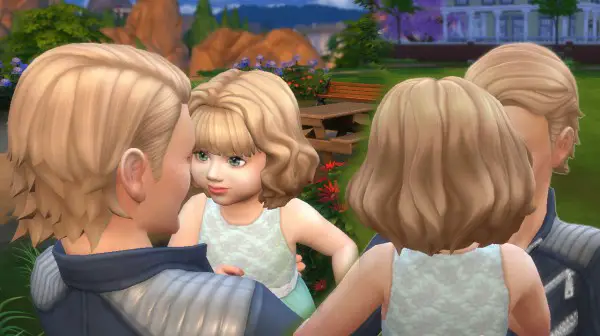 Mystufforigin: Bangs Wavy Hair for toddlers for Sims 4