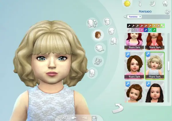 Mystufforigin: Bangs Wavy Hair for toddlers for Sims 4