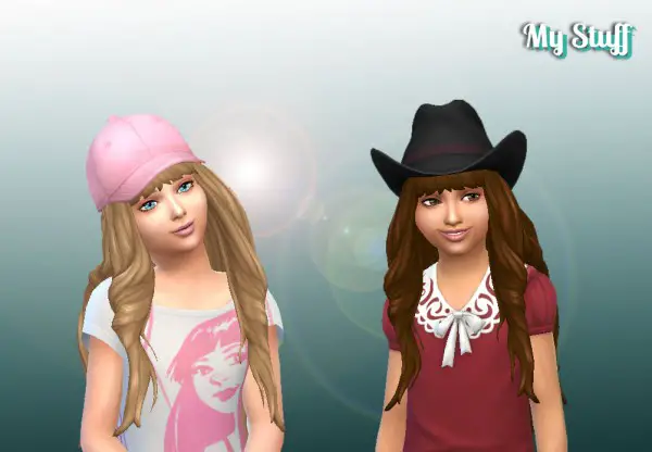 Mystufforigin: Emma Hairstyle for Girls for Sims 4