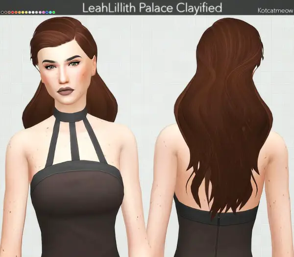 Kot Cat: LeahLillith`s Palace Hair Clayified for Sims 4