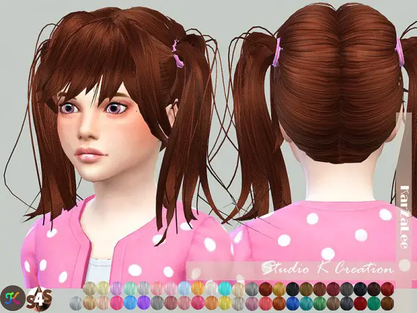 Studio K Creation: Animate hair 78   Judy for kids for Sims 4