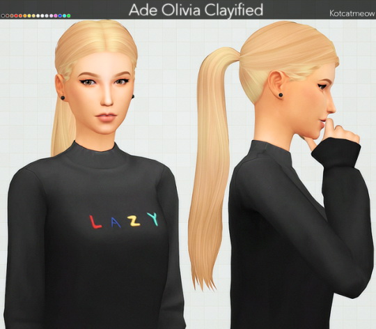 Kot Cat: S Club`s Ariana and Ade Darma`s Olivia hairs clayified for Sims 4
