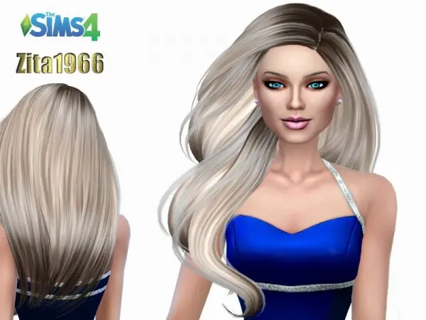 The Sims Resource: Grace Highlights hair recolor by ZitaRossouw for Sims 4