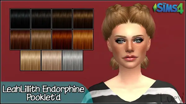 Mertiuza: Leahlillith`s Endorphine hair retextured for Sims 4