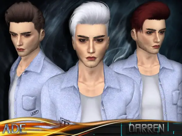 The Sims Resource: Darren hair by Ade Darma for Sims 4