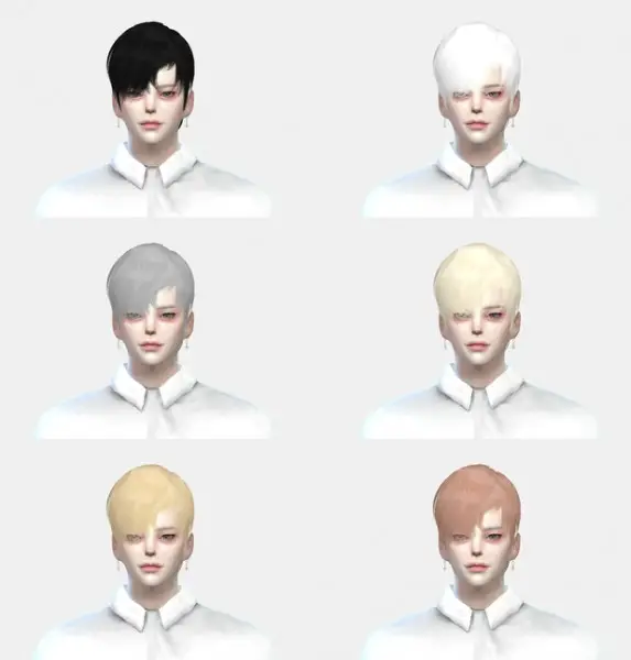 Silent Night: Elza party hair recolor for Sims 4