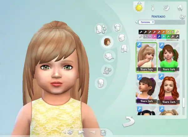 Mystufforigin: Fashion Ponytail for Toddlers for Sims 4