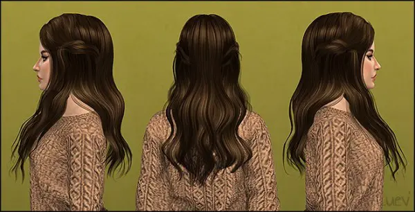Mertiuza: Wings OS0314F hair retextured for Sims 4
