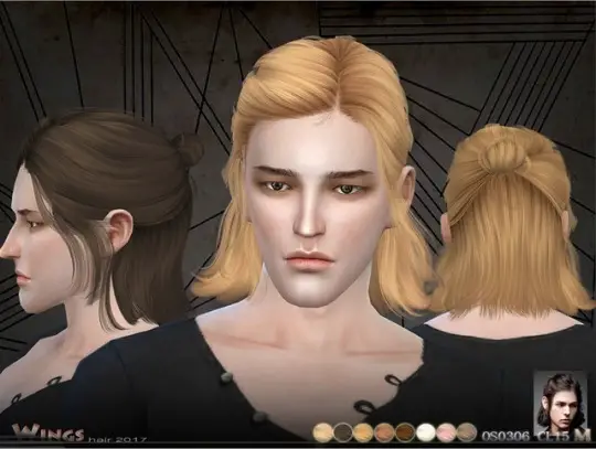 Simsworkshop: 0S0306 Hair Recolored by simblrdearie for Sims 4