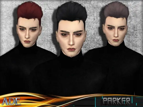 The Sims Resource: Parker hair by Ade darma for Sims 4