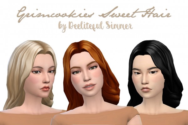 Deelitefulsimmer: Sweet hair retextured for Sims 4
