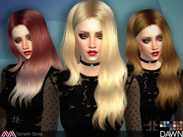 The Sims Resource: Dawn Hair 29 by Tsminh Sims for Sims 4