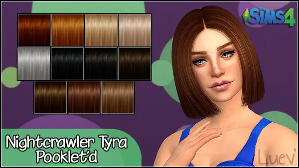 Mertiuza: Nightcrawler`s Tyra hair retextured for Sims 4