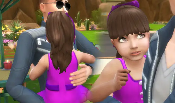 Mystufforigin: High Ponytail with Bangs for Toddlers for Sims 4