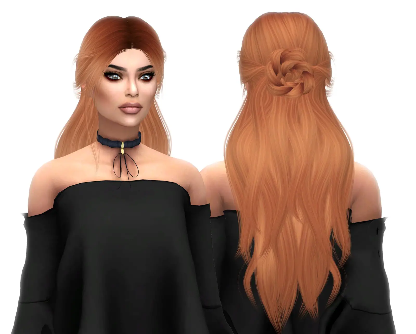 Sims 4 Hairs ~ Kenzar Sims: LeahLillith`s Renaissance hair retextured