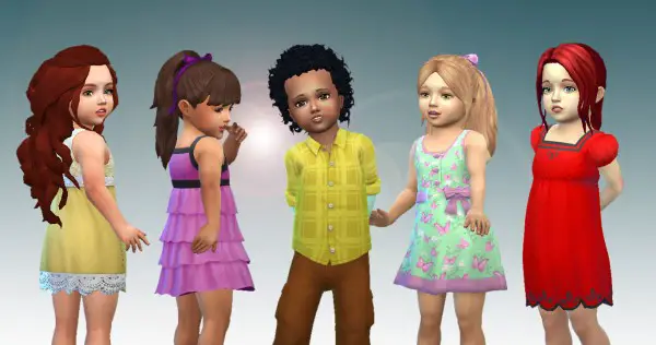 Mystufforigin: Toddlers Hair Pack 5 for Sims 4