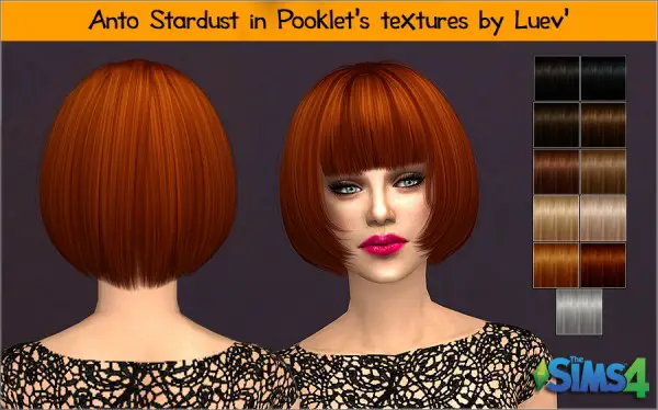 Mertiuza: Anto`s Stardust hair retextured for Sims 4