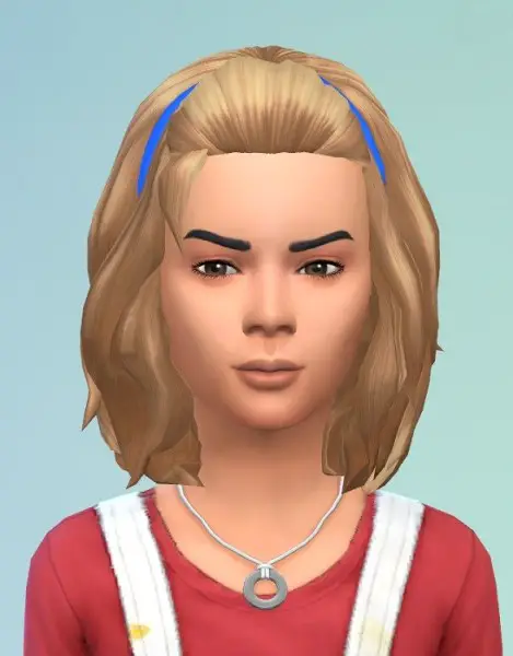 Birksches sims blog: HalfUp Medium hair for girls for Sims 4