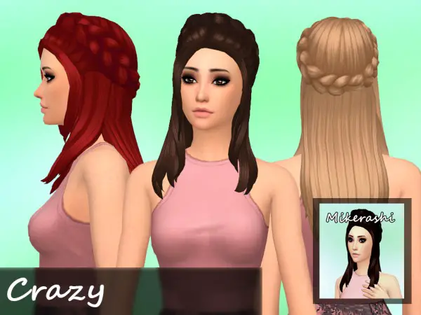 Mikerashi: Crazy Hair for Sims 4